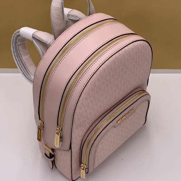 MICHAEL KORS JAYCEE MEDIUM BACKPACK LIGHT POWDER BLUSH SIGNATURE COLOR - Picture 9 of 16